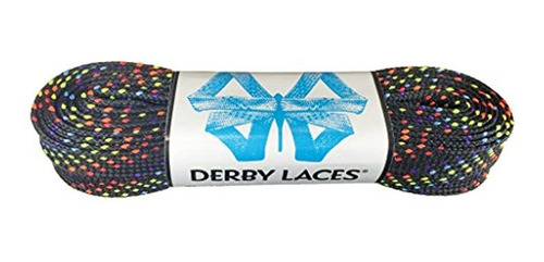 Derby Laces Rainbow 72 Inch Waxed Skate Lace Para Roller Der