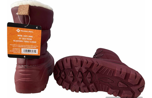 Botas De Nieve Con Forro Youth Snow Boots Members Mark