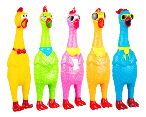 Jgo 3 Pollos Gritones Tontos Juguete Táctil De Pollo Chillón