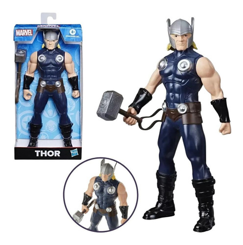 Boneco Thor Com Martelo - Marvel - 25 Cm - Original Hasbro