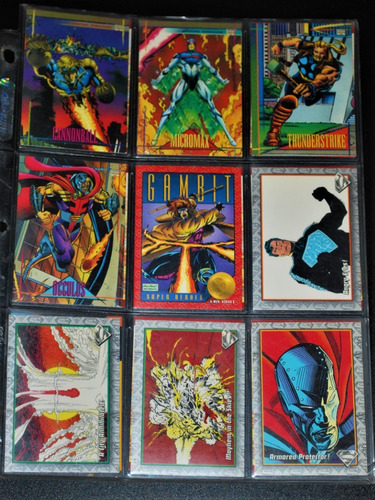 61 Tarjetas De Superhéroes Marvel, Dc, Future Star 1993