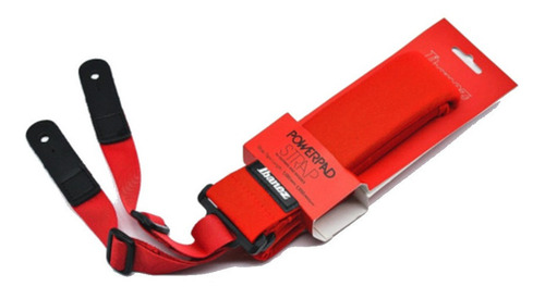 Correa Ibanez Gsf50 Powerpad roja para guitarra y bajo