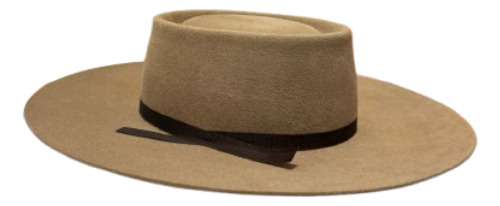 Sombrero Gaucho Paño Para Baile Folklore Ala 10 Beige 5 Paño