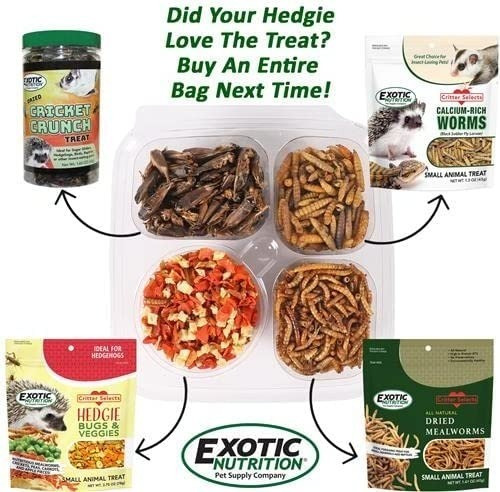 Kit Alimento De Insectos Para Erizos Hedgehog Treat Sampler 