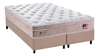 Cama Box King: Colchão Molas Ensacadas Sealy Miami+base Crc