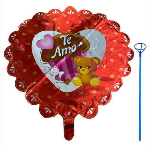 Globo Metálico Corazón 60cm - Decoración Fiesta - Envío 