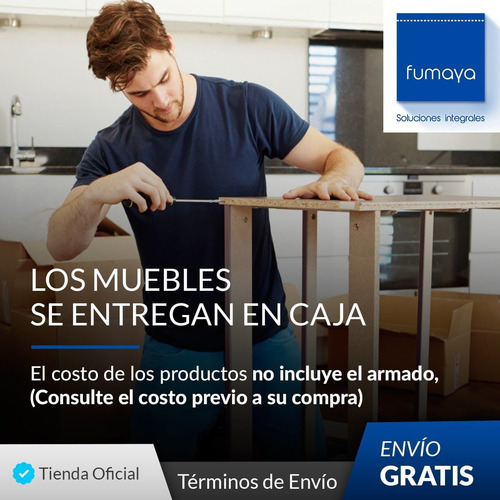 Armario Bajo 2 Puertas Batientes Linea Lexus Blanco Nogal