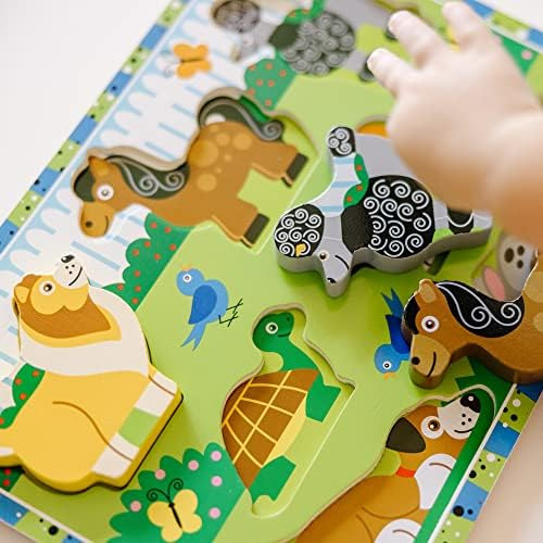 Rompecabezas Grueso De Madera Melissa & Doug Pets (8 Piezas)