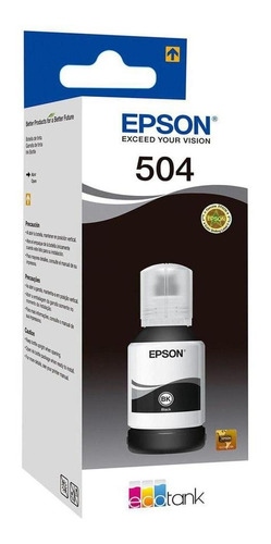 Refil De Tinta Epson Preto T504120al - T504