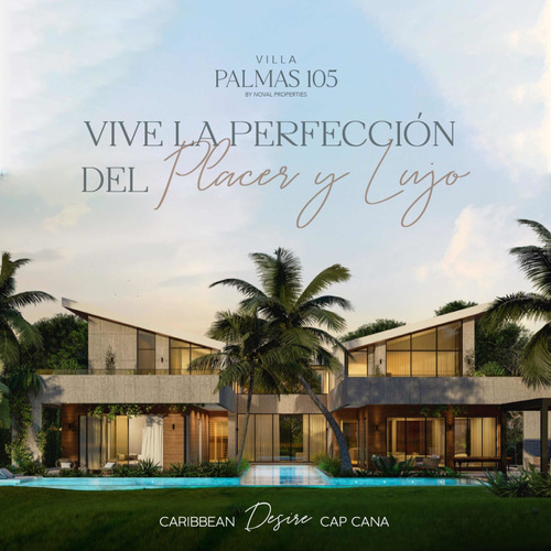 Venta De Villa De Lujo En Cap Cana De 2,836mts Con Piscina