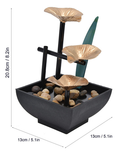 - Fuente De Mesa De Hierro Forjado Que Fluye Agua