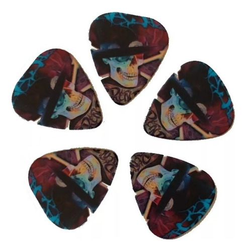 Puas Estampa Calavera Guitarra