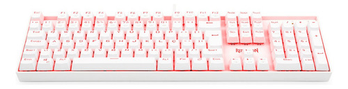 Redragon Mitra Single Color Lunar White Switch Preto Lunar White Português Abnt2