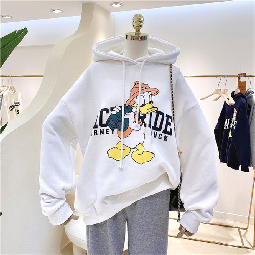 Sudadera Con Capucha De Terciopelo Grueso Para Mujer, Otoño
