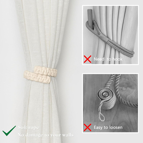 4 Cordones De Algodón Para Cortinas Alzapaños Para Cortinas