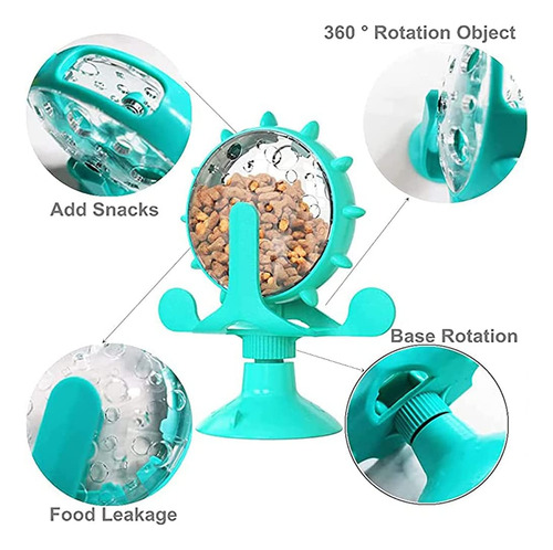 Pet Food Spinning Windmill,cat Dog Slow Automatic Feeder Toy