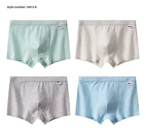 Calzoncillos Bóxer De Algodón Para Niños, Ropa Interior Colo