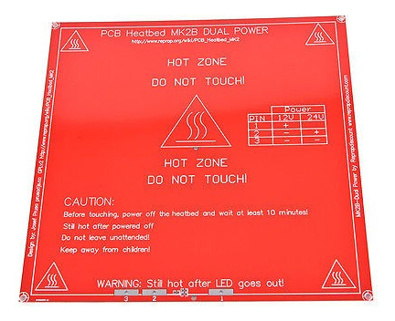 Reprap 3d Impresora Dual Power Pcb Heatbed Mk2b Calor Cama C