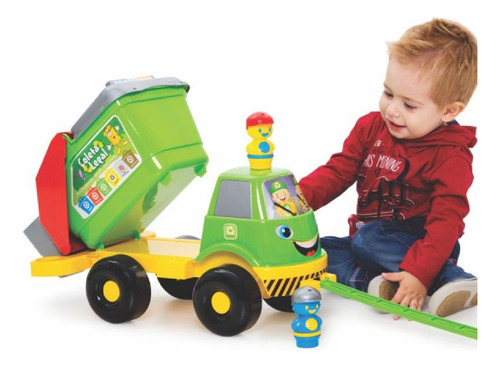 Caminhão De Coleta Seletiva Grande - Merco Toys