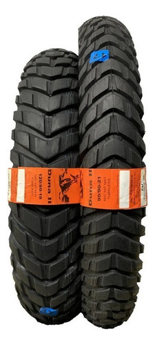 Par Pneu Teneré 250 120/80-18 + 90/90-21 Duna2 Tl Levorin