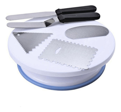 Guanchuan Plato De Pastel Giratorio Redondo Antideslizante