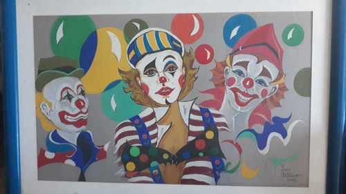 Cuadro Payasos Año (1991) 24x30 Vertical.
