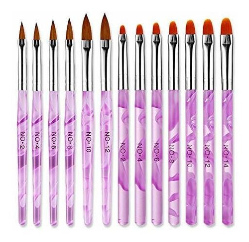 Cepillos Para Uñas - Danneasy 13 Pcs Acrylic Nail Art Brush 