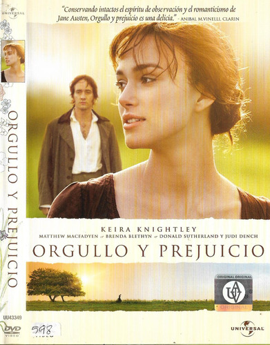 Orgullo Y Prejuicio Dvd Keira Knightley Donald Sutherland