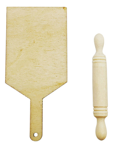 Juego De Minirodillos De Madera Con Forma De Tabla De Cortar