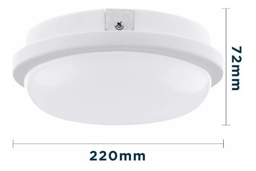 Imagen 3 de 6 de Tortuga Aplique Plafón Estanco Led Exterior Ip65 20w Lumenac