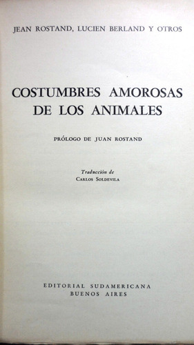 Costumbres Amorosas De Los Animales 