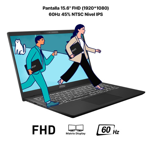 Laptop Thin & Light Msi Modern 15.6 Ultra 5 125h 16gb 512gb Negro