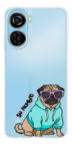 Funda Para Zte Para Mujer Perrito Cool Pug Personalizado