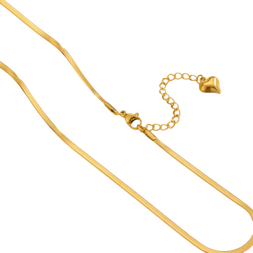 Collar De Acero Inoxidable Chapado En Oro De 18k Dama
