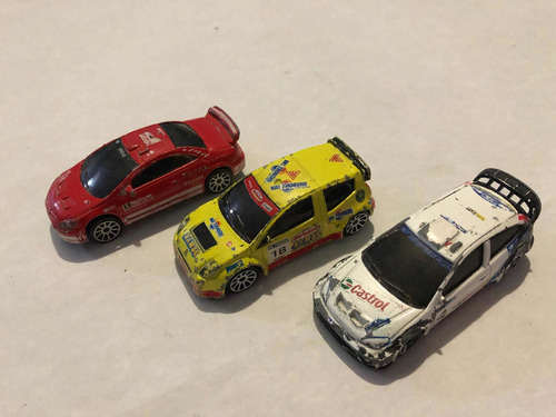 Lote De 3 Autos De Carreras De Rally Majorette L3