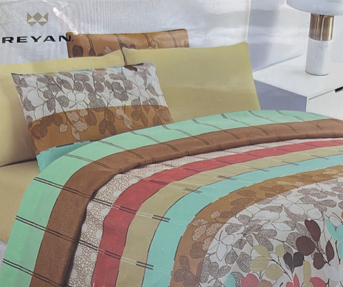 Sabana Bamboo 25000 Hilos Plus King Size 6 Pzs Verde Musgo Estampado