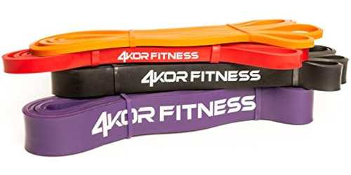 Juego De Bandas De Resistencia 4kor Fitness De 41 (naranja,