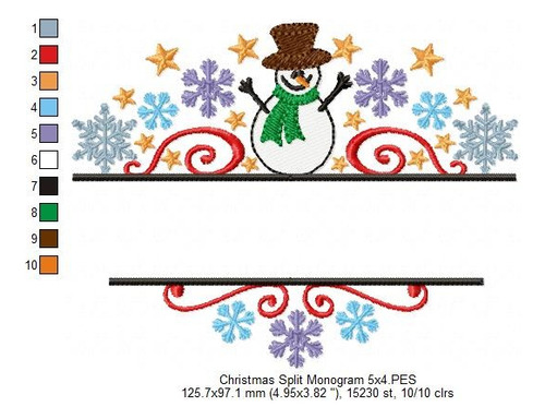 Matriz Para Bordados Maquina Navidad Marco Muñeco Nieve 4150