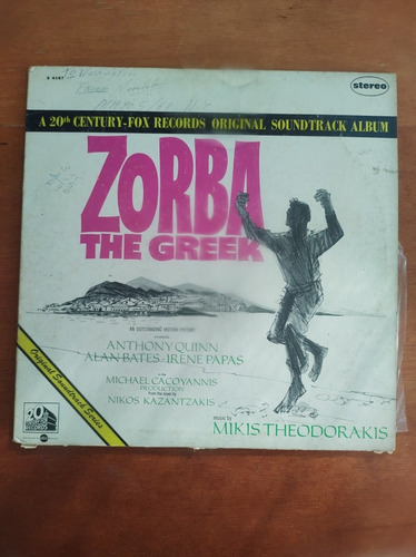 Zorba The Greek Music Mikis Theodorakis Lp 1966