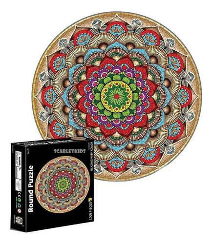 Puzzle Rompecabezas Circular 1000 Pzas Mandala Hao Xiang