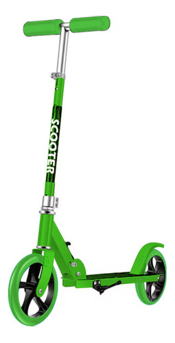 Scooter Clásico Dos Ruedas Adultos Niños Color Verde