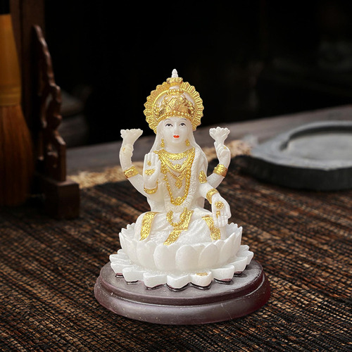 Escultura Da Prosperidade Da Estátua Da Deusa Hindu Lakshmi