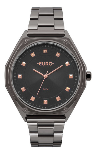 Relogio Euro Feminino Eu2035yop/4c Preto Rose Gold