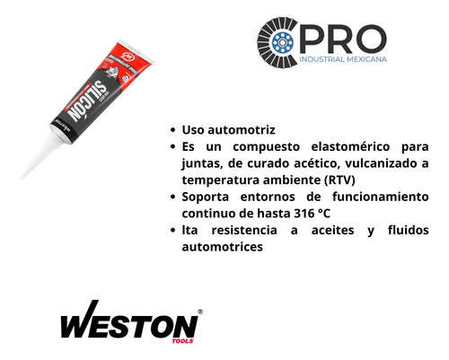 6 Silicon Rojo Alta Temperatura Tubo 85ml Wm-0923