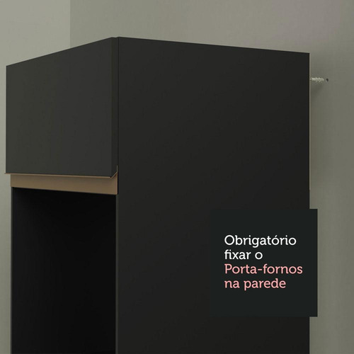 Cocina Integral Completa Modular Esquinero Madesa Reims 402cm Color Negro 02