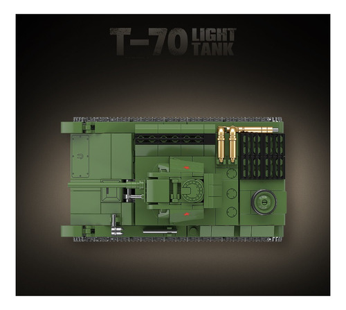 Bloques Para Armar Tanque T70 Con Soldaditos Sovieticos Ww2 689