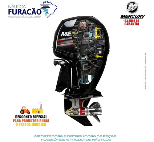 Motor De Popa Mercury 4 Tempos 150hp 3.0l Cxl Efi