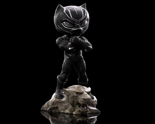 Boneco Action Figure Estatua Pantera Negra Marvel Minico