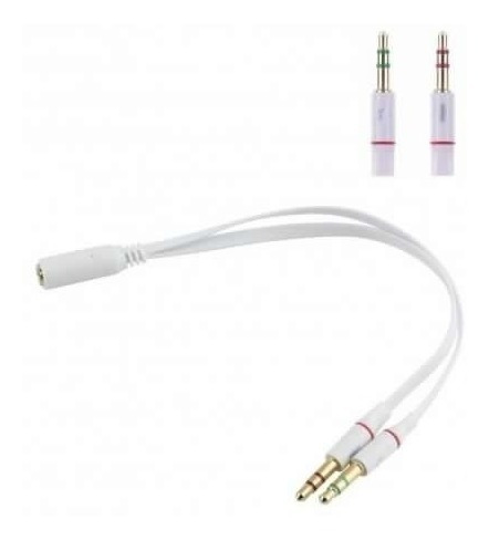 Pack X6 Cable Adaptador 3.5mm Para Audifonos Con Micrófono