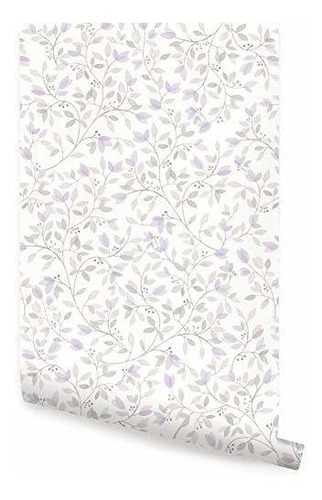 Papel Tapiz - Floral Vines Watercolor Wallpaper - Peel And S